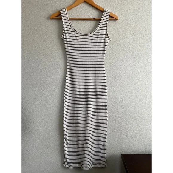 striped bodycon maxi dress Petite Sleeveless Compression Knee Length Dress 234005 12P / Summer Plum (Purple)